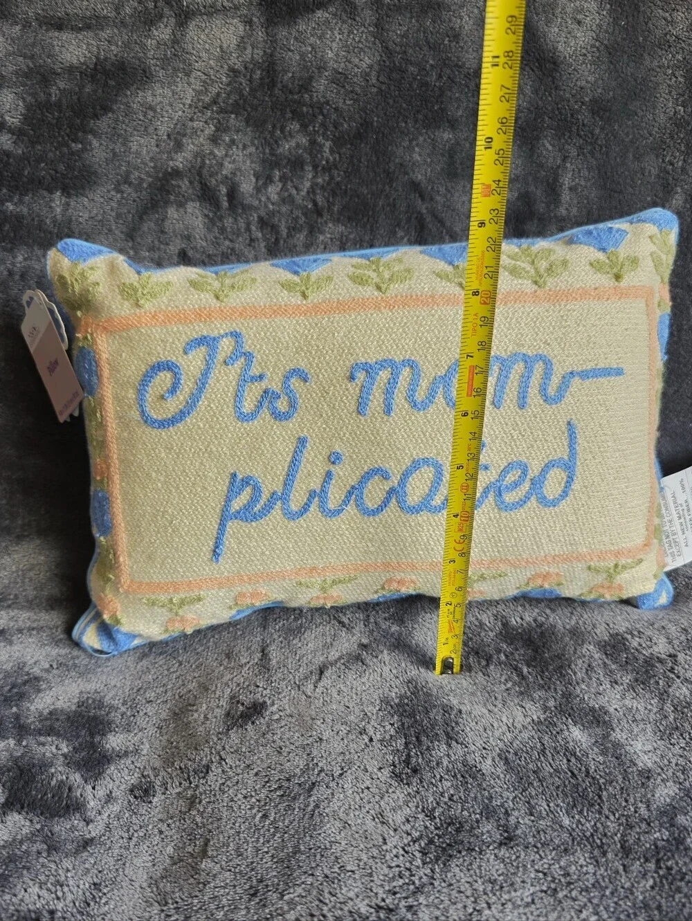 New It's Mom Plicated Decorative Lumbar Pillow bundle, 14